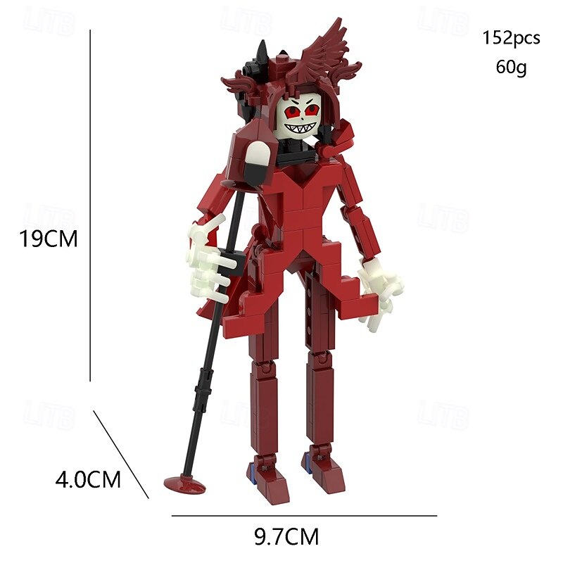 6 Pack Hazbin Hotel Building Blocks Toys Imaginative Construction Playset Blocks Action FigureBirthday Building Blocks for Adults Kids Fans2