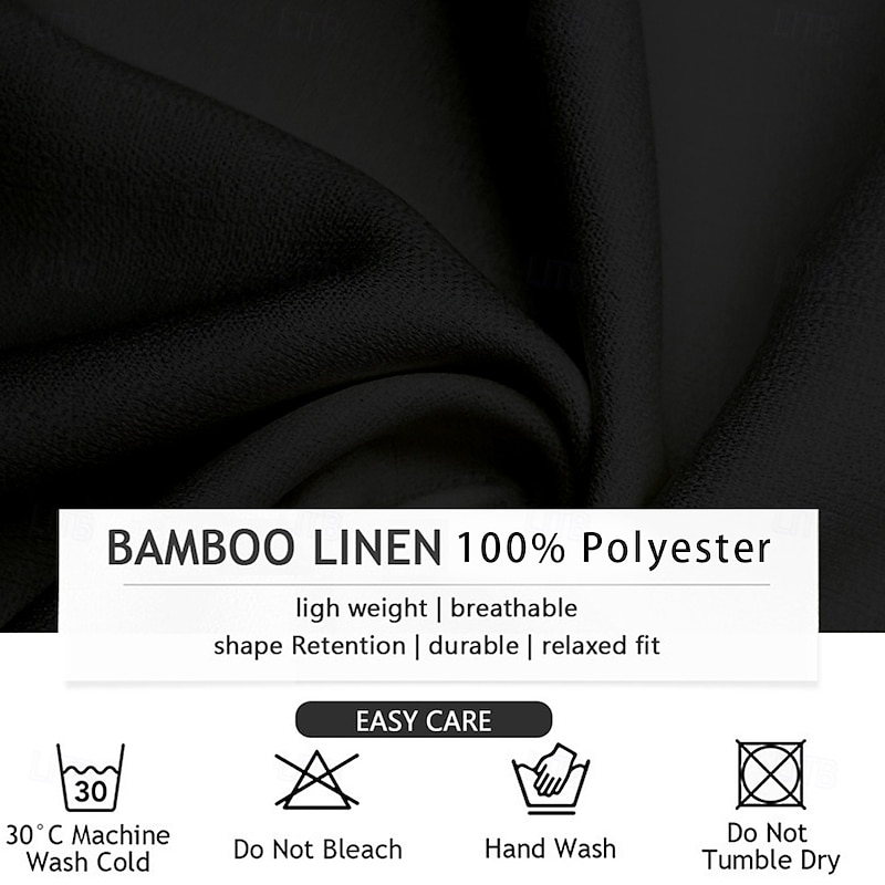 Men's Floral Shirt Button Up Shirt Henley Shirt Long Sleeve Vintage Casual Vacation Daily Beach Wear Summer Spring Fall Collarless V Neck 3D Print Buttons Black3