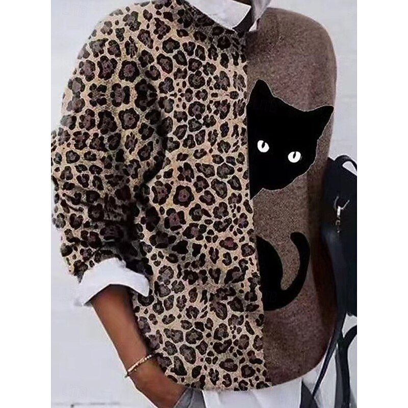 Women's Shirt Blouse Floral Paisley Basic Casual Long Sleeve Crew Neck Regular Tops Daily Print Blue Brown Gray Fall Winter3