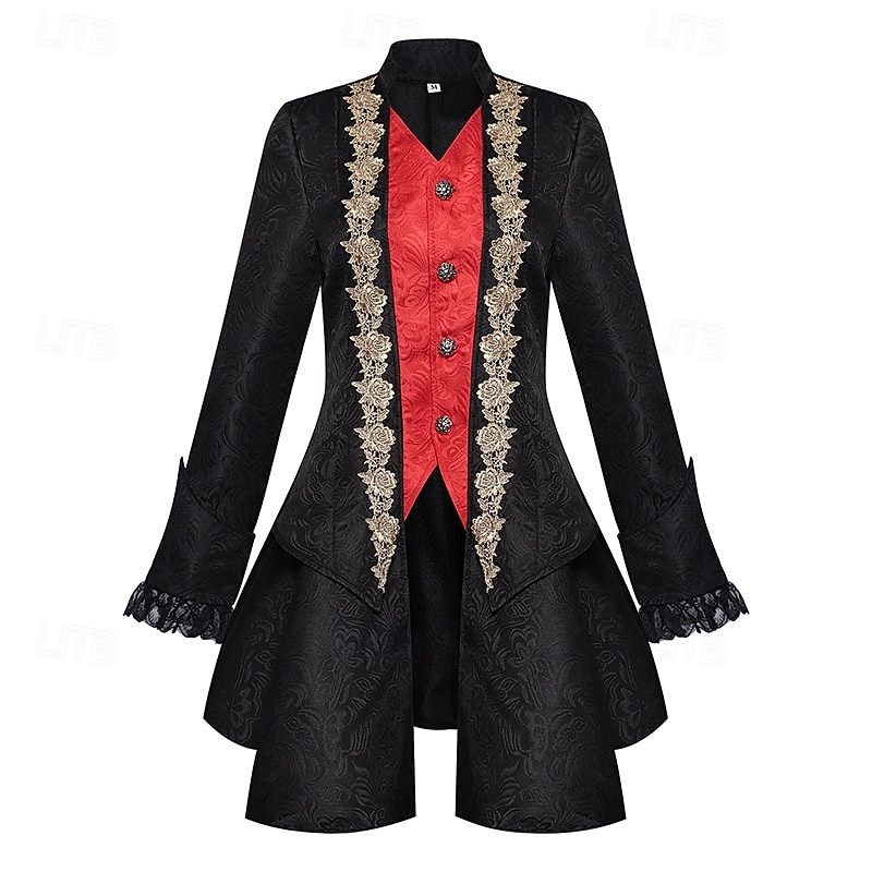Punk & Gothic Medieval Renaissance Coat Jacket Tailcoat Prince Gentleman Fancy Dress Women's Royal Steampunk Halloween Masquerade Event / Party Masquerade Adults' Coat
