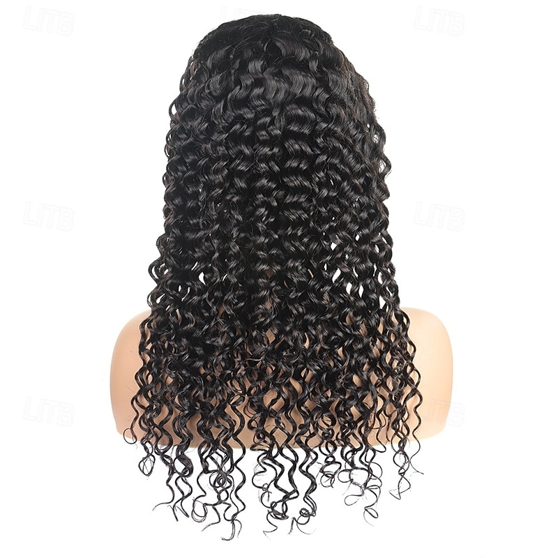 4*4 Transparent Lace Human Hair Wig Natural Color Deep Wave Wig 150% Density2