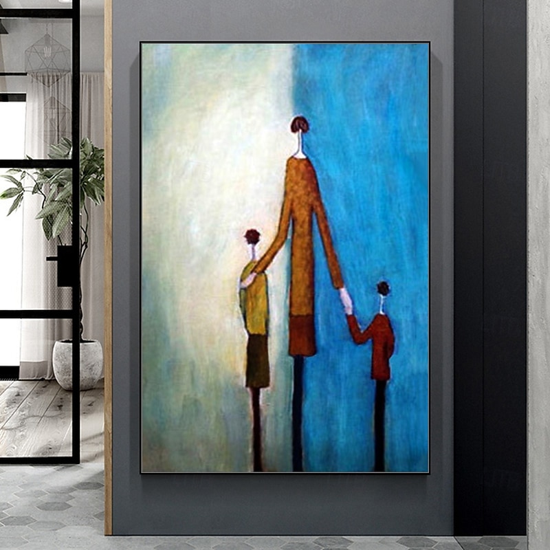 Mintura Handmade Abstract Figure Oil Paintings On Canvas Modern Wall Art Room Decoration Picture For Home Decor Rolled Frameless Unstretched Painting2