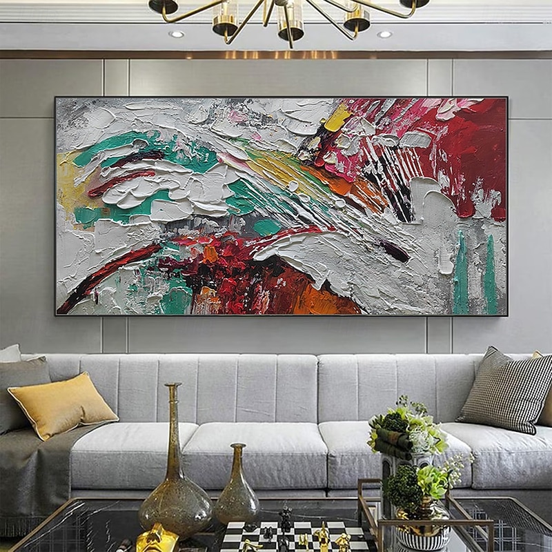 Mintura Handmade 3D Texture Abstract Oil Paintings On Canvas Wall Art Decoration Modern Abstract Picture For Home Decor Rolled Frameless Unstretched Painting4