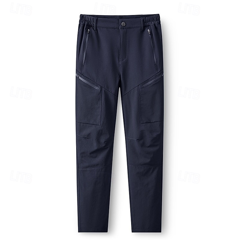 Men's Outdoor Pants Hiking Pants Trousers Tactical Pants Military Outdoor Regular Fit Waterproof Quick Dry Breathable Pants / Trousers Black Navy Blue Hunting Climbing Camping / Hiking / Caving L XL