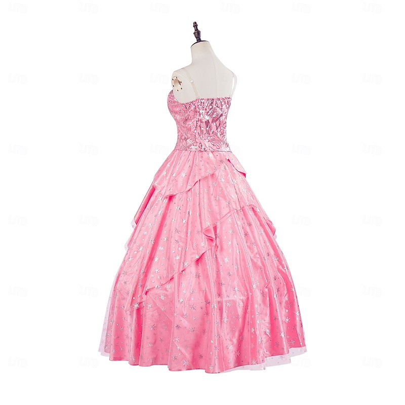 Witch Fairy Glinda Dress Costume Movie TV Theme Costumes Movie Cosplay for Women's Adults' Halloween Carnival Mardi Gras Performance Party Stage2