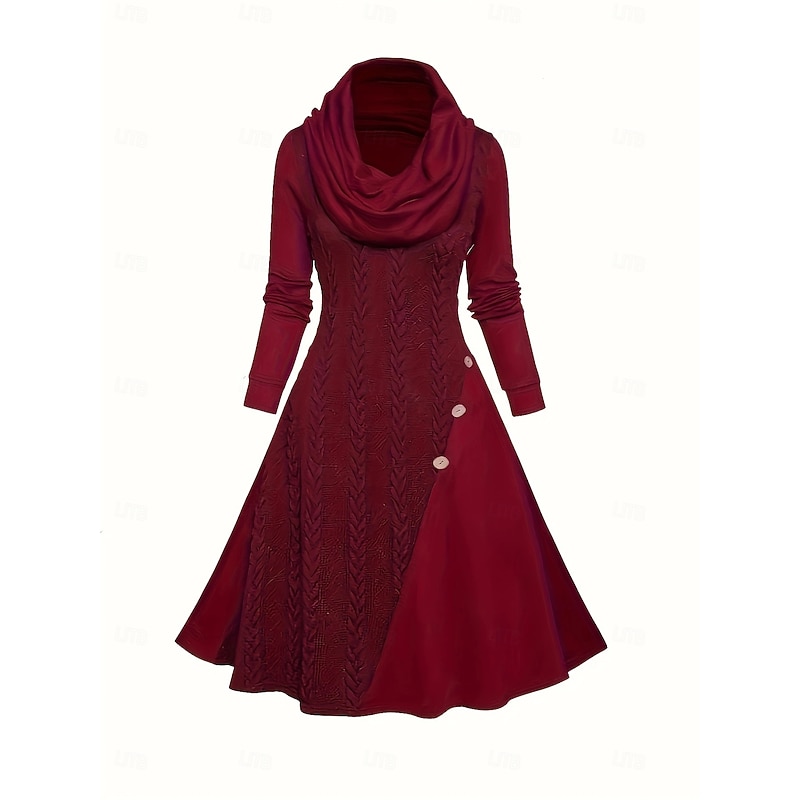 Lady Cocktail Dress Party Dress Women's Elegant Lady Christmas Pattern Adults Christmas Masquerade Christmas Eve Christmas Party Dress