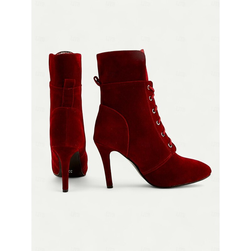 Women's Yellow Lace-Up High Heel Boots – Bold and Trendy Footwear for Fashion-Forward Outfits and Special Occasions4