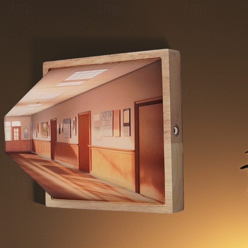 3D Naked Eye Visual Night Light, Three Dimensional Visual Effect LED Lights, Wall Mounted Design Night Light for Wall, Three Color Light Effect Adjustment, Home Decor Christmas Gifts4