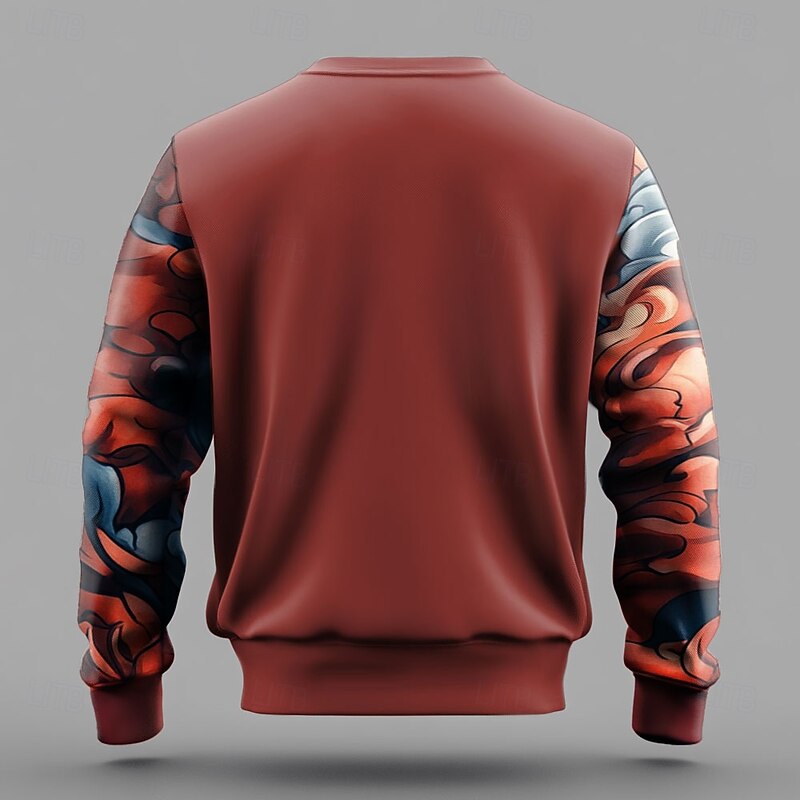 Men's Animal Cartoon Sweatshirt Sweatshirt Long Sleeve Sweatshirt Crew Neck Fashion Cool 3D 3D Printing Vacation Going out Streetwear Crewneck 3D Print Winter Spring &  Fall2