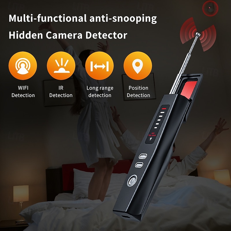 Hidden camera Infrared detector Anti-spy car GPS tracking listening device RF wireless signal scanner Gadget Security protection