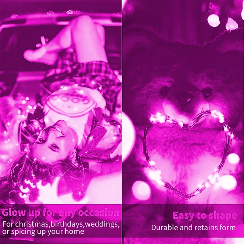 30m 300 LED Copper Wire Light String, 8-Mode Flashing 12V Low-Voltage Strip for Christmas Holiday Party & Wedding Decoration - 110-240V4