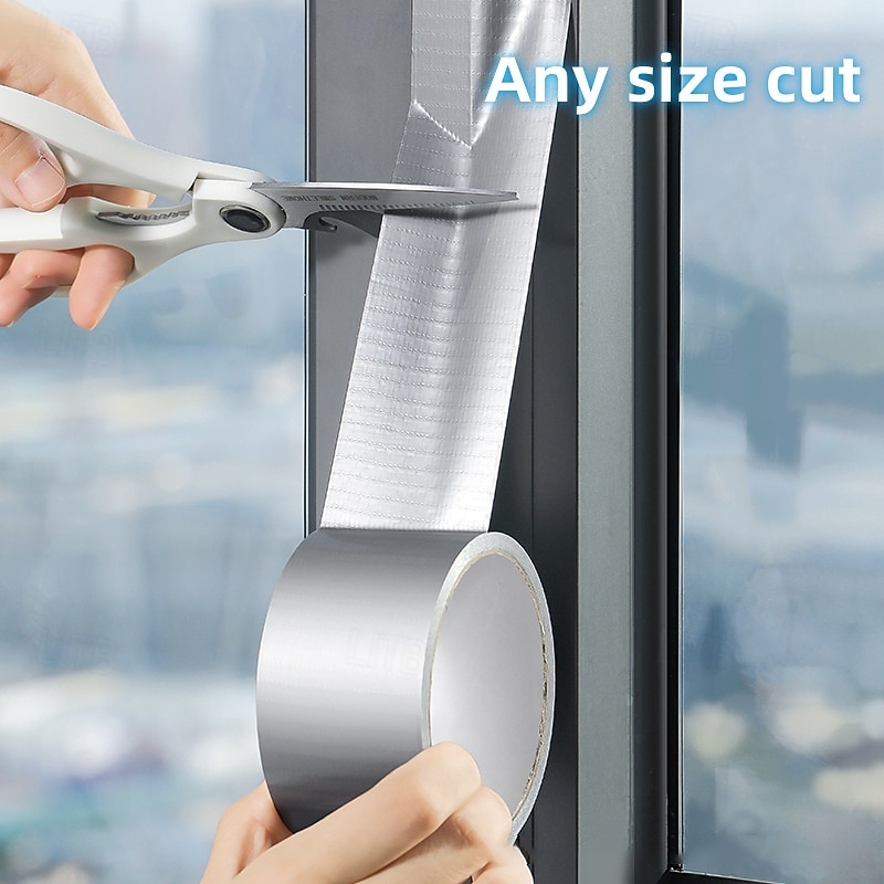 1 Roll Window Windproof Tape For Window Sealing High Viscosity And Thickening Without Leaving Any Tape Cloth-based Tape For Cold And Waterproof Gap 5cm*5m/1.97*196.8in3