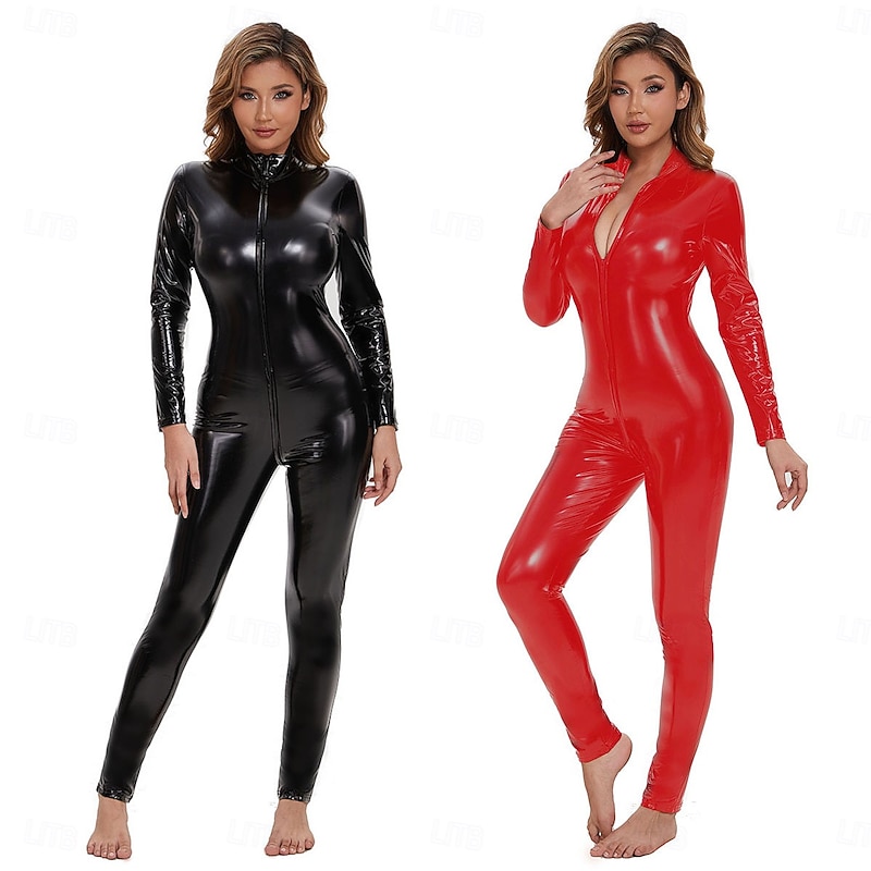 Zentai Suits Bodysuit Onesie Costume Carnival Costume Women's Shiny Metallic Spandex Costume for Performance Club Pole Dance Halloween Carnival Adults'
