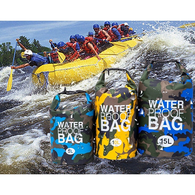 2/5/10/15/20/30 L Daypack Rucksack Printing Rain Waterproof Anatomic Design Wearable Durable Outdoor Hiking Camping Military Nylon Yellow Royal Blue Fuchsia2