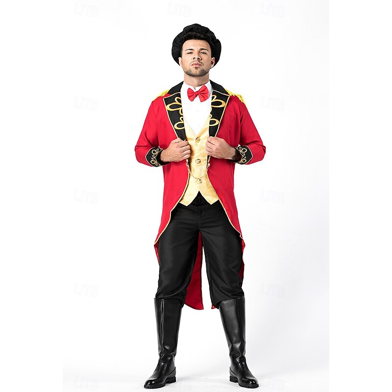 Tamer Halloween Outfits Costume Circus Jacket Carnival Costume Adults' Men's Halloween Carnival Mardi Gras Performance Party Club Easy Halloween Costumes Dress Up