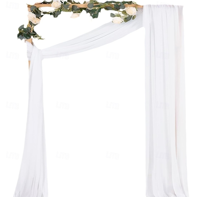 Wedding Arch Draping Fabric Fall Wedding Arch Chiffon Fabric,Sheer Hanging Drapes Arrangement for Wedding Ceremony Backdrop Outdoors Party Swag Home Decor2