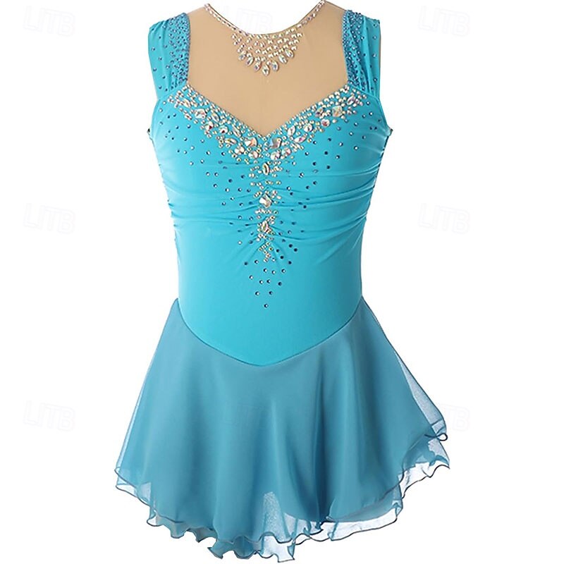 Figure Skating Dresses Ladies' Diamond Skating Skirt Figure Skating Dress Girls Girl Skating Skirt Figure Skating