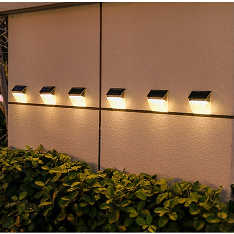 Solar Wall Lamp Outdoor Waterproof Lighting Garden Decoration Solar Lights Stairs Fence Sunlight Lamp 1/2pcs2
