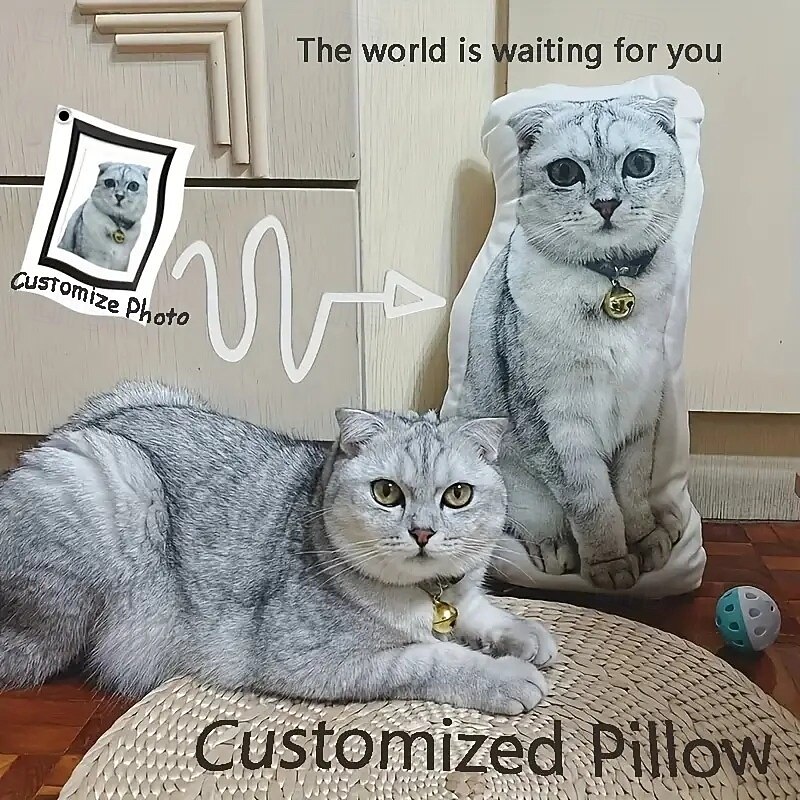 Personalized Memorial Pillow Pet Person- Soft, Cuddly, Duplex Printed, Hand Washable, Contemporary Designed, Zipper Closed, Cotton Filled, All-Season Decorative Throw Pillow for Cherished Memories