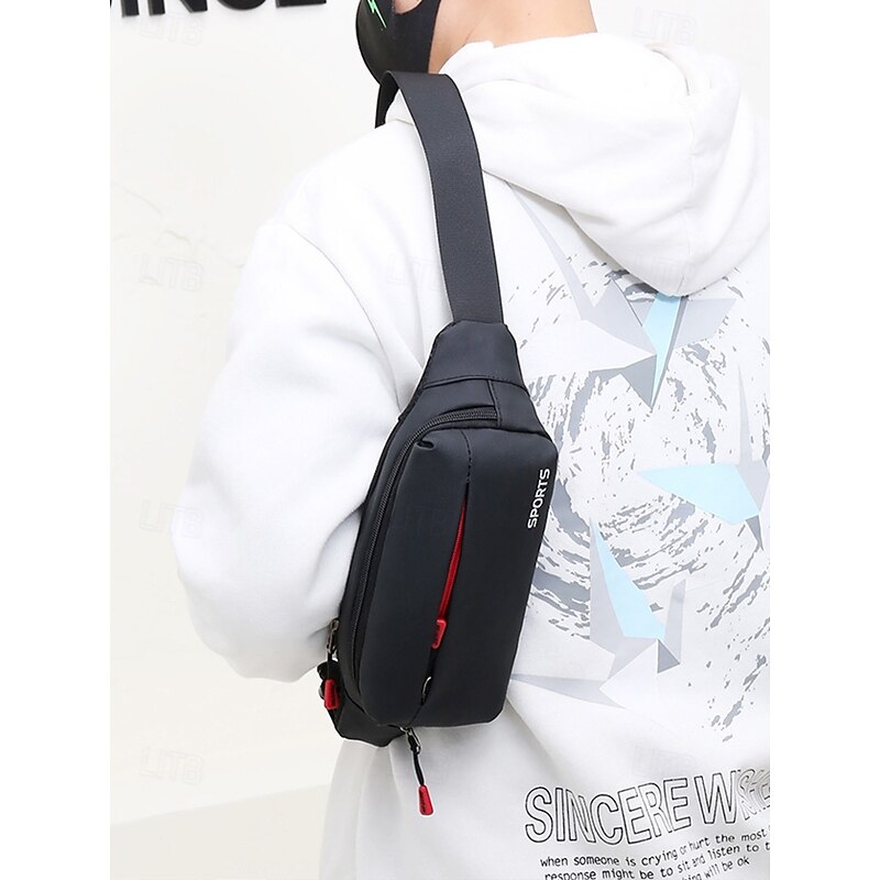 Men's Waterproof Sports Waist Bag - Lightweight Fanny Pack with Multiple Pockets for Travel, Running, and Outdoor Activities