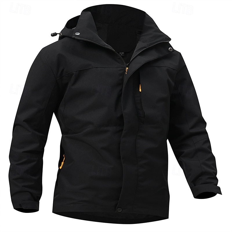 Men's Softshell Jacket Hiking Jacket Outdoor Windproof Water Resistant Windbreaker Jacket Traveling Dark Grey Black White Blue Light Grey