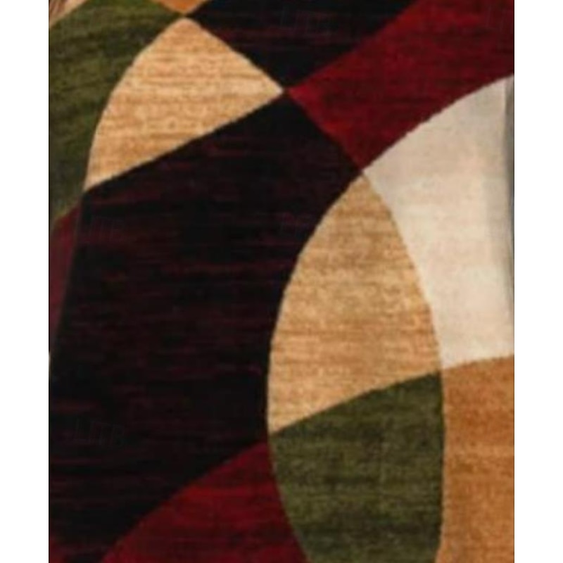 Women's T shirt Long Sleeve Crew Neck Long Sleeve Tunic Modern Casual Geometric Print Regular Tops Daily Wine Light Brown Blue Orange Brown Fall Winter Prefall3