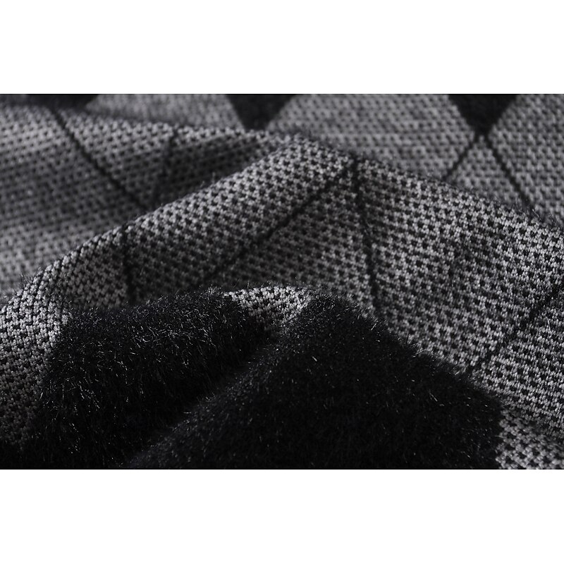 Men's Pullover Sweater Jumper Knit Sweater Ribbed Knit Regular Knitted Plaid / Striped / Chevron / Round Crew Neck Fashion Basic Daily Wear Date Clothing Apparel Fall & Winter Wine Blue S M L4