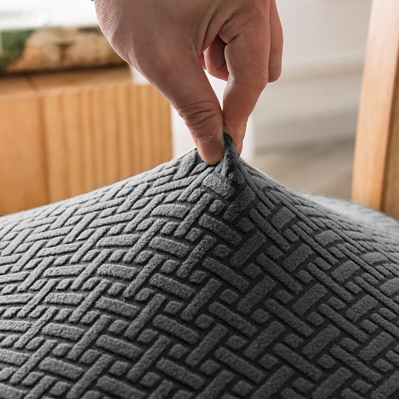 Stretch High Back Dining Chair Cover Stool Cover Elastic and Durable Slipcover Perfect for Protecting and Refreshing Your Stool Adds Comfort and Style to Kitchen, Bar, or Dining Area Decor3