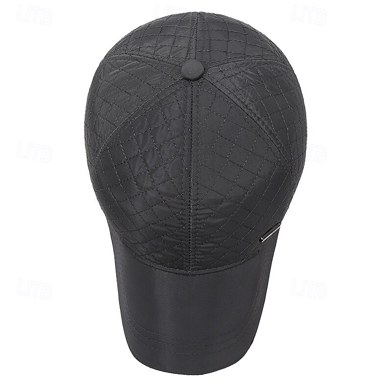 Men's Winter Hats Winter Warm Cap Winter Baseball Cap with Ear Flaps Winter Baseball Cap Black Dark Navy Polyester Adjustable Fashion Modern Contemporary Daily Wear Festival Solid / Plain Color4