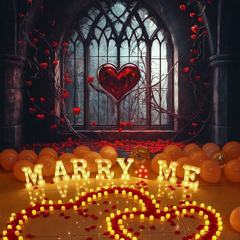 Wedding Decorations Backdrop Photograph Wall Hanging Large Tapestry Art Mural Decor Blanket Curtain Home Bedroom Living Room Decoration Heart Window View4