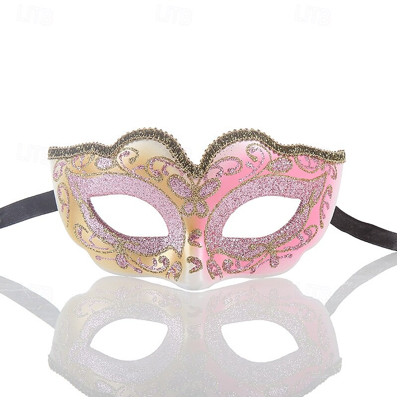 Arlecchino Arlecchina Halloween Venetian Mask Columbina Phantom Of The Opera Carnival Mask Half Face Adults' Women's Halloween Carnival Mardi Gras Party Masquerade Carnival of Venice Easy Halloween2