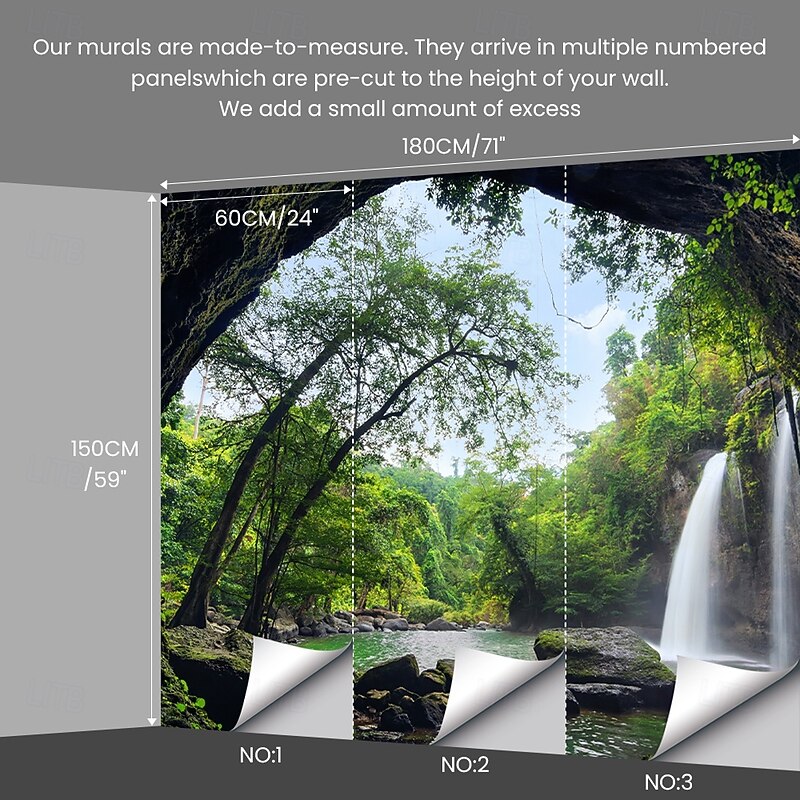 Custom Wallpaper Personalized Peel and Stick Make your Own Mural 3D Livingroom Bedroom Kitchen Bathroom  59"x71"(150x180cm)2