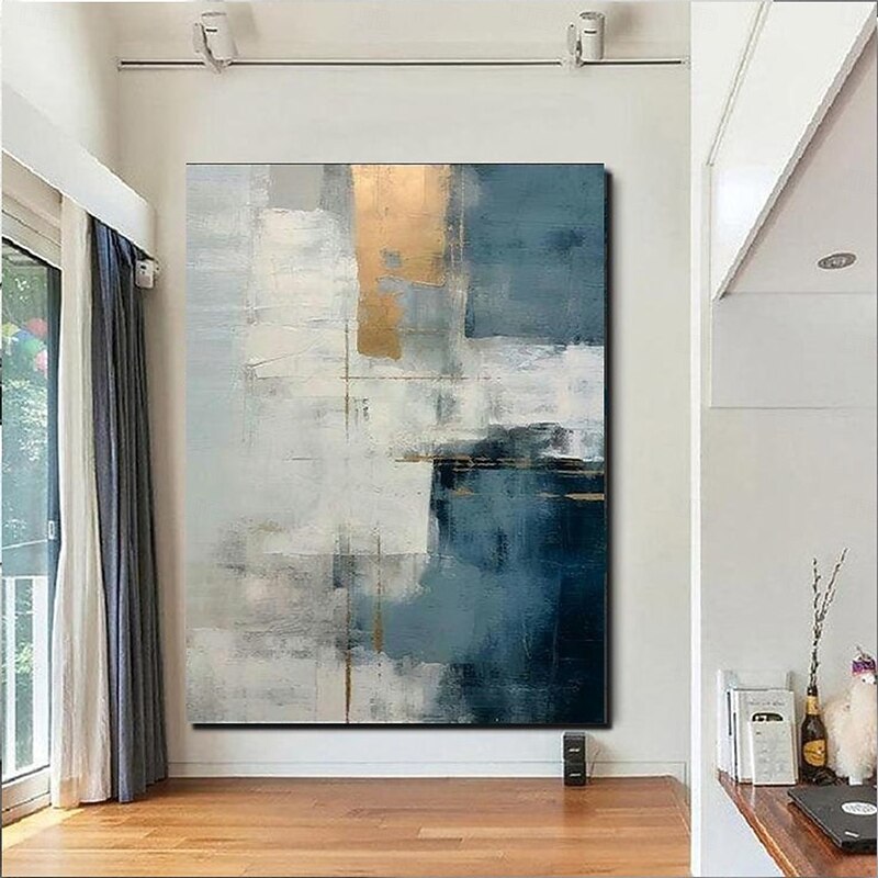 Handmade Oil PaintingCanvasWall Art DecorationAbstract Knife PaintingLandscape GreyFor Home Decor Rolled Frameless Unstressed Painting3