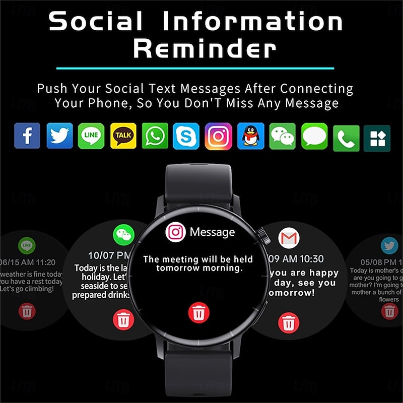 F22R Smart Watch Non-invasive Blood Glucose Monitoring Temperature Heart Rate IP68 Waterproof Sport Bracelet3