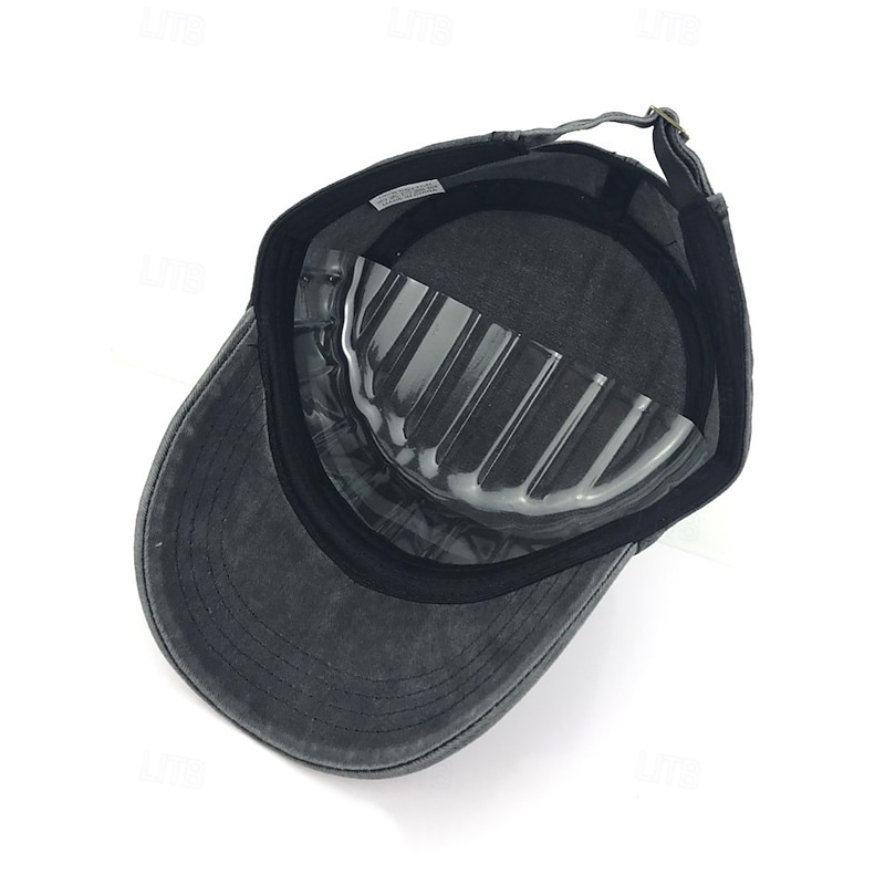Men's Vintage-Style Washed Military Cadet Cap – Casual Adjustable Unisex Army Hat for Outdoor Wear4