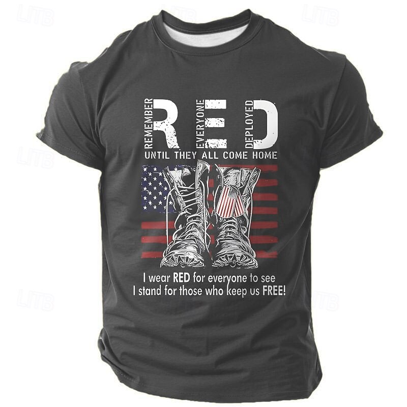 Veterans Day Men's Patriot Patriotic Veteran Veterans Funny Slang T shirt Short Sleeve T shirt 3D Print Crew Neck Shirt Fashion Athleisure Street Sports Outdoor Daily Black Red Dark Green Summer4