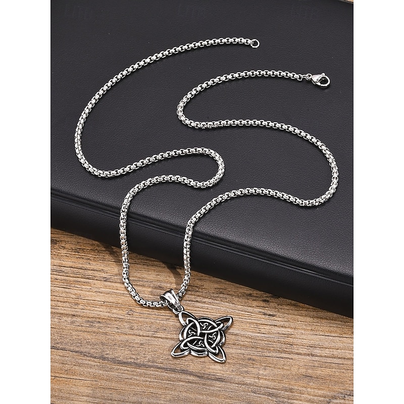 Men's Celtic Knot Pendant Necklace – Stainless Steel Trinity Knot Symbol for Strength and Eternity, Perfect for Spiritual Jewelry and Norse Celtic Lovers4