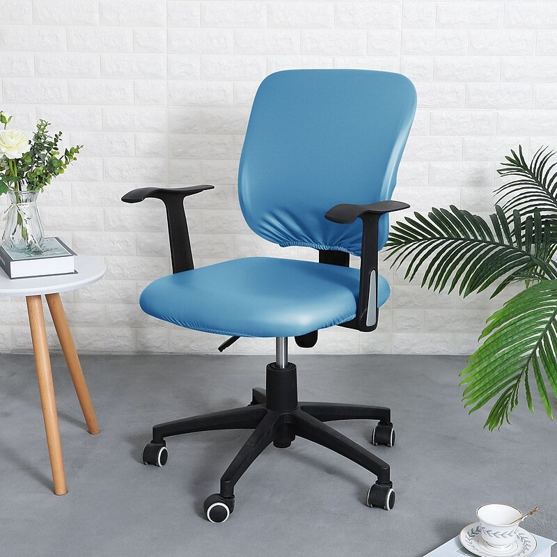 PU Leather Office Chair Cover Durable and 100% Waterproof Slipcover Perfect for Protecting and Refreshing Your Office Chair Adds a Sleek, Professional Look to Your Workspace Decor2