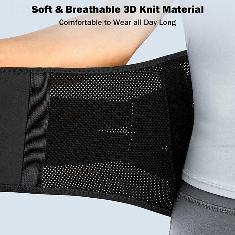 Back Brace for Lower Back Pain Women Men, Ergonomic Back Support Brace with Lumbar Pad, Adjustable Straps and Soft Breathable Mesh Fabric, Lumbar Back Support Belt2