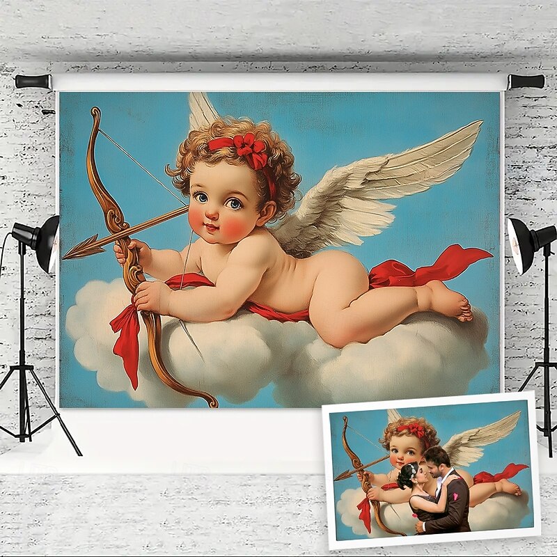 Wedding Decorations Backdrop Photograph Wall Hanging Large Tapestry Art Mural Decor Blanket Curtain Home Bedroom Living Room Decoration Cupido Love3