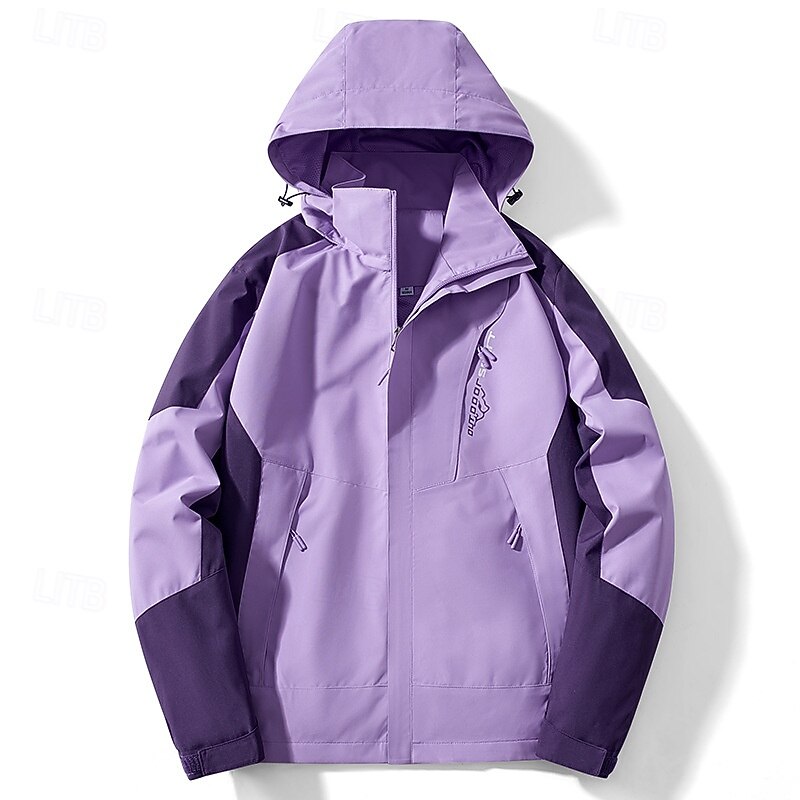 Women's Softshell Jacket Hiking Jacket Outdoor Color Block Windproof Water Resistant Windbreaker Jacket Traveling Light Pink Black Ivory Pink Blue4