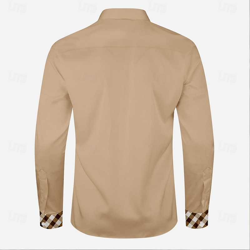 Men's Cowboy Western Shirt Button Up Shirt Cowboy Shirt Long Sleeve Vintage Western Outdoor Daily Holiday Spring Fall Winter Turndown Collared Shirts 3D Print Khaki2