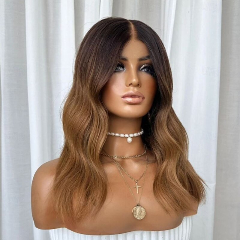 Human Hair 5x5 Closure 13x4 Lace Front Wig Short Bob Brazilian Hair Body Wave Brown Auburn Multi-color Wig 130% 150% Density Ombre Hair Glueless Pre-Plucked For Women Short Human Hair Lace Wig3