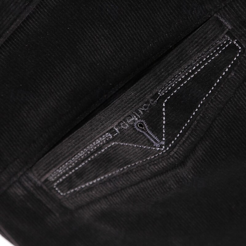 Men's Dress Pants Corduroy Pants Trousers Chinos Buttons Pocket Plain Comfort Wearable Formal Party Work Fashion Classic Style Black Wine Micro-elastic2