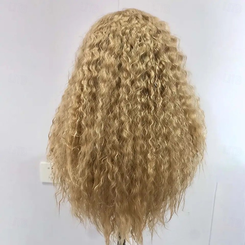 Remy Human Hair 5x5 Closure 13x4 Lace Front Wig Free Part Brazilian Hair Curly Blonde Wig 130% 150% Density with Baby Hair 100% Virgin Glueless Pre-Plucked For Women Long Human Hair Lace Wig2