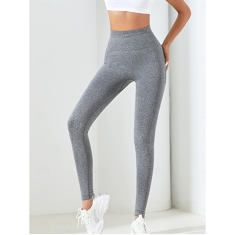 Women's Slim Full Length Color Block Grey Black Orange Spring &  Fall2