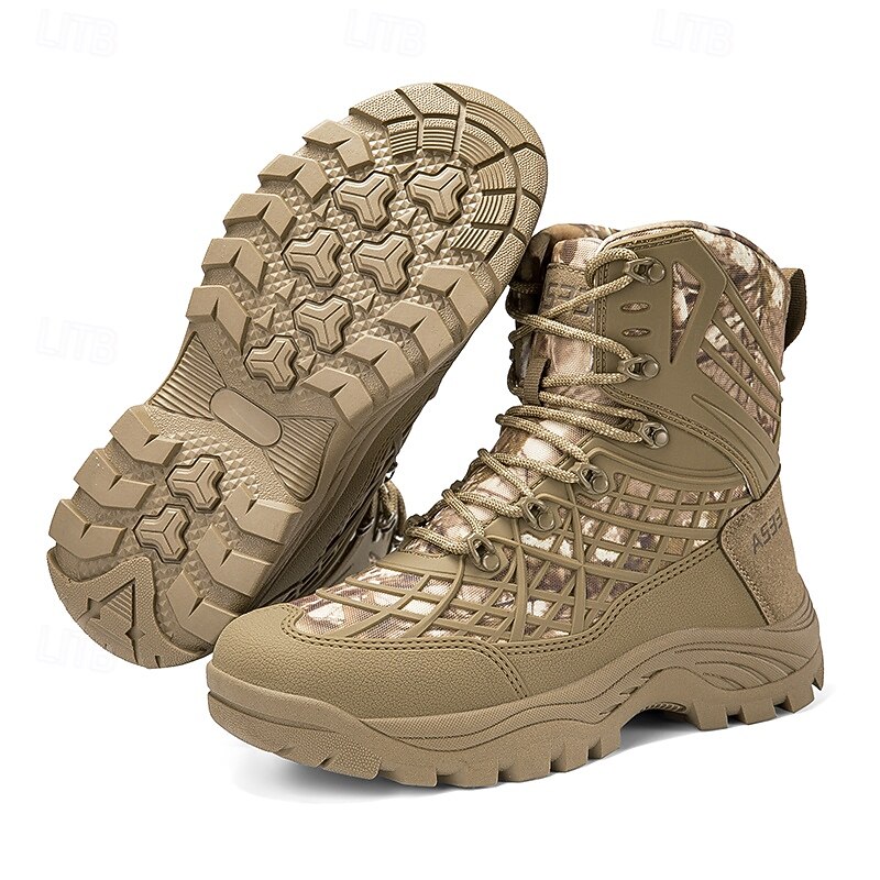 Men's Tactical Camo Outdoor Boots with Non-Slip Sole and Reinforced Support – Durable Lace-Up Hiking & Hunting Footwear2