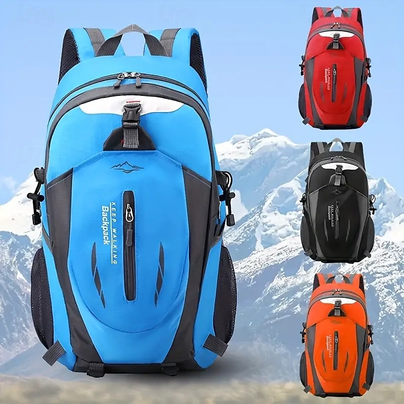 20-35 L Daypack Rucksack Zipper Multi Pocket Wearable Durable Outdoor Hiking Camping Military Nylon Black Red Blue