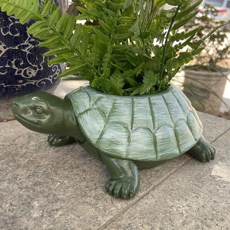 Tortoise Rein Flower Pot Molds, Candle Pen Holder Mold Storage Box, Turtle Succulent Planter Concrete Molds DIY Cactus, Plaster Cement Clay Resin Craft Home Decor