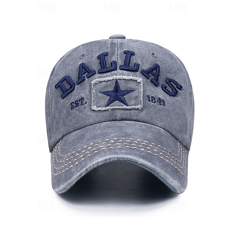 Men's Distressed Denim Baseball Cap with Adjustable Strap - Casual and Stylish Perfect for Everyday Wear3